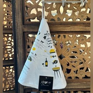 MaxxSoft Home Fine Turkish Linen 100% Cotton Hanging Round Grill / Kitchen Towel